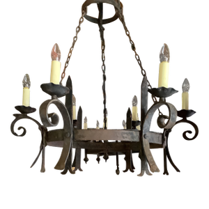 Early 20th Century French Gothic Style Chandelier