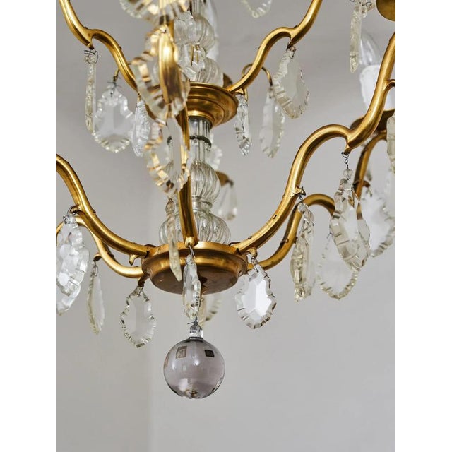 Two-Story Chandelier with Crystal Trimmings For Sale - Image 4 of 10