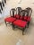 Outstanding quality set of 4 antique Victorian carved mahogany dining chairs having a marvellous quality carved mahogany...