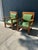 Pair of Antique Oversized Mission Style Oak Armchairs For Sale In Milwaukee - Image 6 of 7