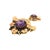 A stunning Victorian brooch from the late 19th century. This piece features two round-cut amethyst stones in a rich purple...