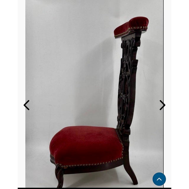 Antique Victorian Gothic Revival Prayer Chair, Circa 1880–1910 For Sale - Image 4 of 9
