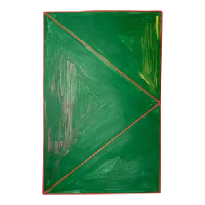 Red Triangle on Green