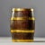 Antique English Dark Oak Barrel With Brass Bands For Sale - Image 4 of 12