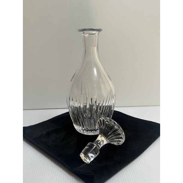 1950s Vintage Baccarat France Crystal "Massena" Blown 11" Tall Decanter With Sign Stopper For Sale - Image 5 of 18