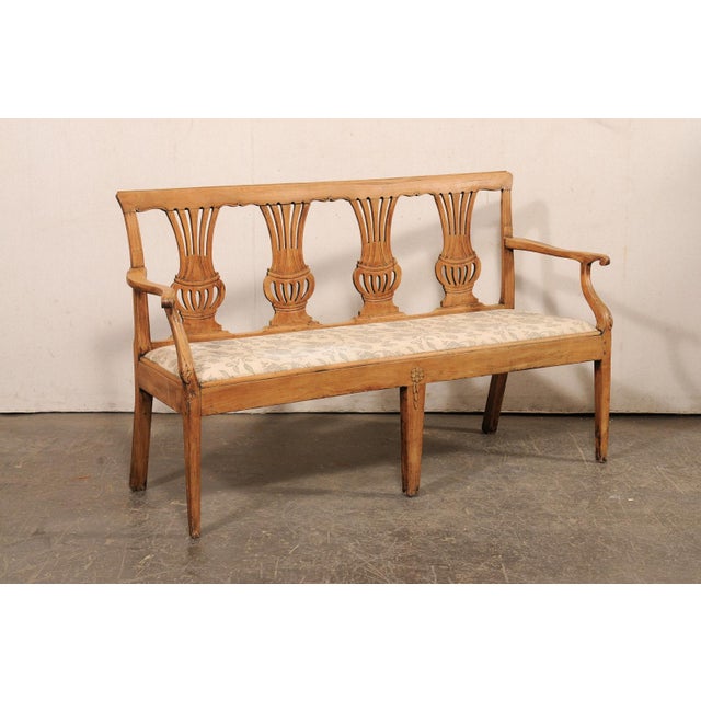Italian Late 18th C Italian 4-Chair Back Sofa Bench For Sale - Image 3 of 11