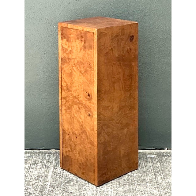 Vintage Burl Wood Pedestal For Sale - Image 12 of 12