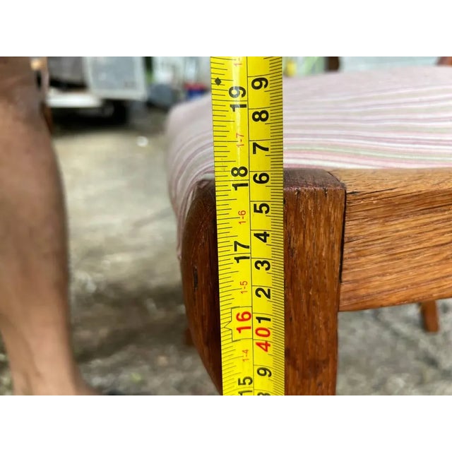 Wood Antique English Regency Style Solid Oak Side Chair For Sale - Image 7 of 12