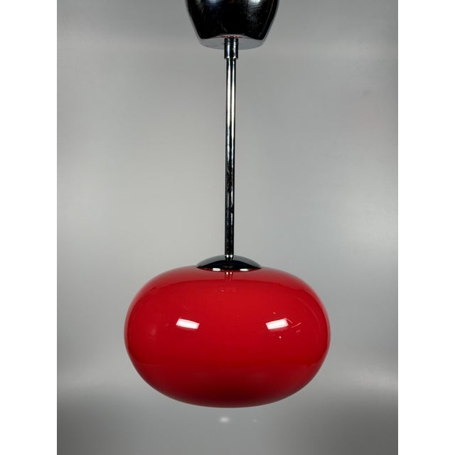 Item: Ceiling Lamp Manufacturer: Unknown Condition: Good Age: Circa 1960-1970 Dimensions: Diameter = 25 cm Height = 48 cm...