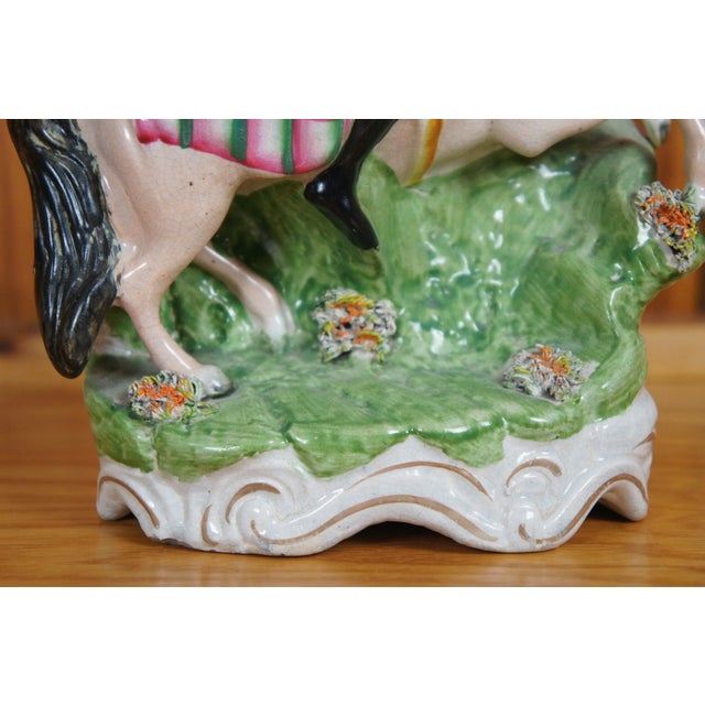 Antique Staffordshire Saint George & Princess Horseback Figurine For Sale - Image 12 of 12