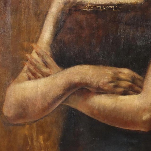 Luigi Conconi, Portrait Composition, Oil Painting on Canvas, Framed For Sale - Image 6 of 12