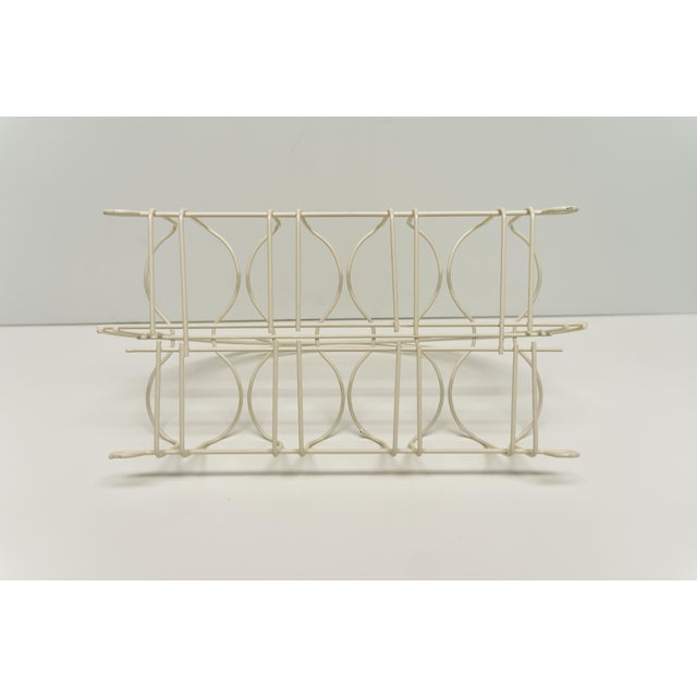 Mid 20th Century Mid Century Modern White Metal 8 Drinks Caddy For Sale - Image 5 of 9