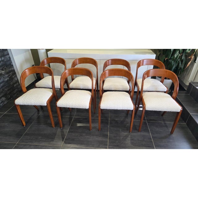 Vintage Gondola Chairs from Baumann, France, 1970s, Set of 8 For Sale - Image 4 of 18