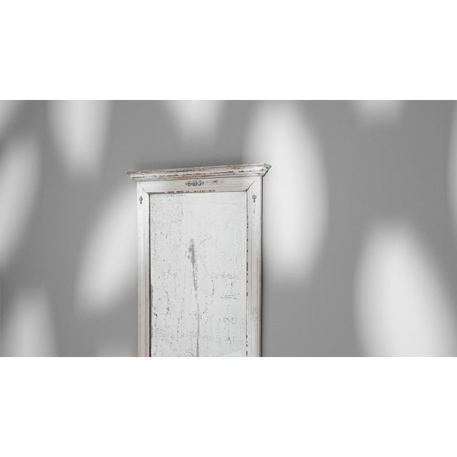 19th Century French Wood White Patinated Mirror For Sale - Image 11 of 18