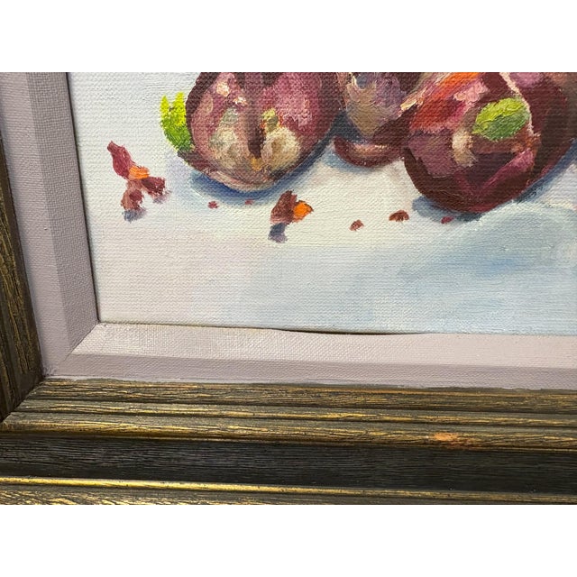 Original Framed and Signed Painting on Canvas of 'Hyacinth Bulbs in a Basket' For Sale - Image 12 of 12