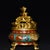 Metal Cloisonne Enamel Incense Burner, Gilded Yuanbao Lid & Dragon Handles, Chinoiserie Wealth Motif Censer For Sale - Image 7 of 9