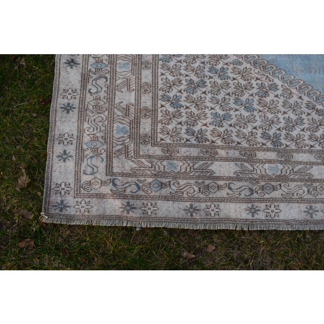Turkish Soft Color Oushak Rug 6'11'' X 8'8'' For Sale In Philadelphia - Image 6 of 13