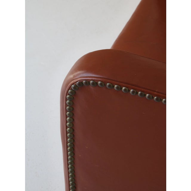 Danish Modern Easy Chair in Leather and Beech by Mogens Lassen for Fritz Hansen, 1940s For Sale - Image 10 of 18