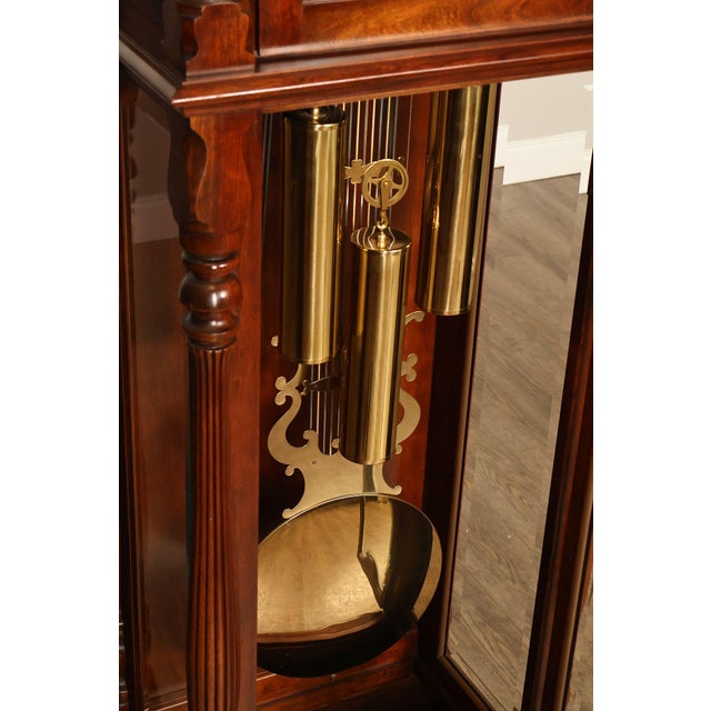 Ridgeway Traditional Cherry Grandfather Clock For Sale - Image 10 of 18