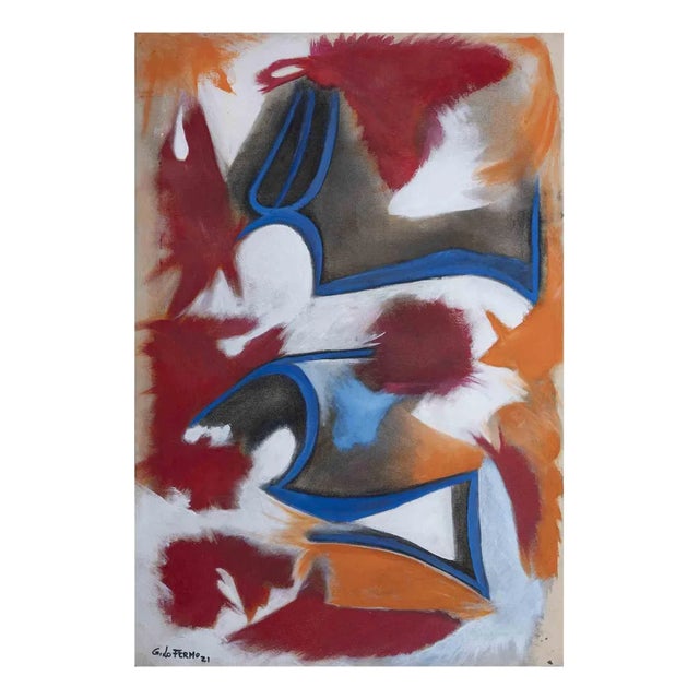 Giorgio Lo Fermo, Abstract Composition, Original Oil on Canvas, 2021 For Sale