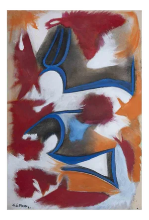 Giorgio Lo Fermo, Abstract Composition, Original Oil on Canvas, 2021