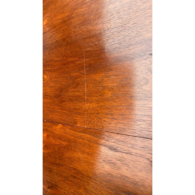 Mid-Century John Widdicomb Walnut Expandable Dining Table With 3 Leaves For Sale - Image 11 of 17