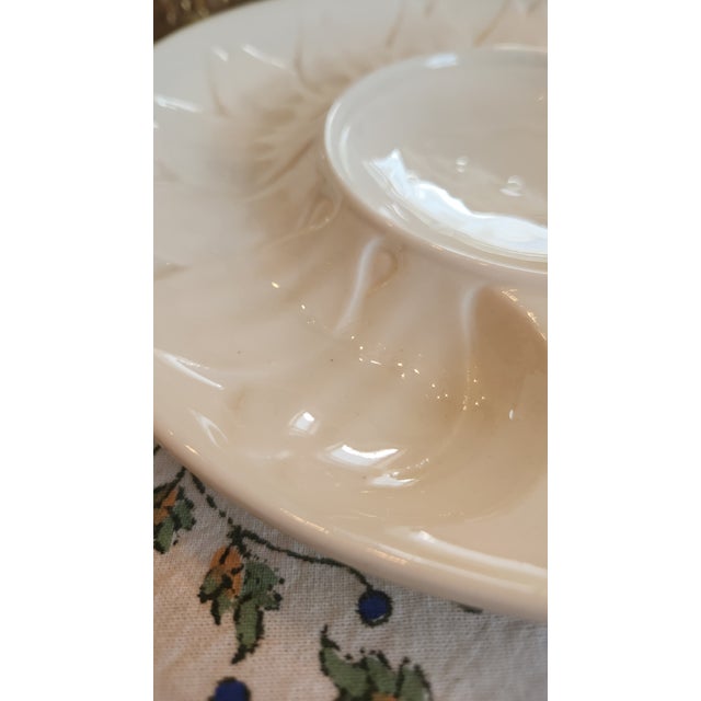 Mid 20th Century Embossed White Artichoke Plates – Czechoslovakia Porcelain- Set of 10 For Sale In New York - Image 6 of 8