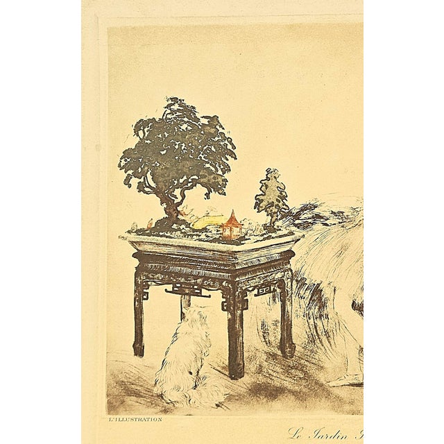 This is the iconic Louis Icart "Le Jardin Japonais" lithograph (etching, aquatint) from the 1932 Noel edition of the...