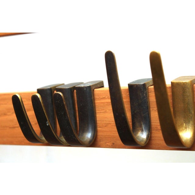 Brown Coat Rack by Carl Auböck, 1960s For Sale - Image 8 of 9