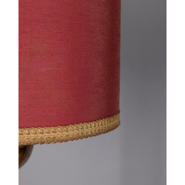 Vintage Italian Floor Lamp in Marble and Brass, 1950s For Sale - Image 9 of 10