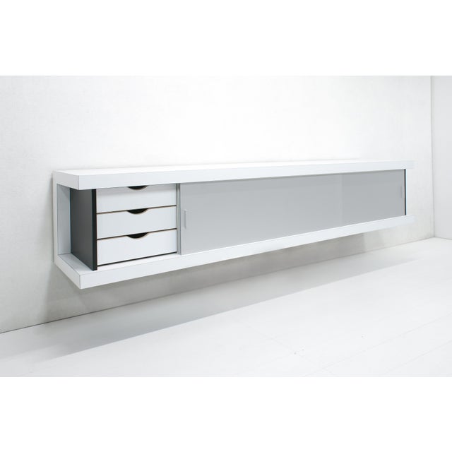 Silver D242 Floating Sideboard by Wim Wilson for Castelijn, 1970s For Sale - Image 8 of 13