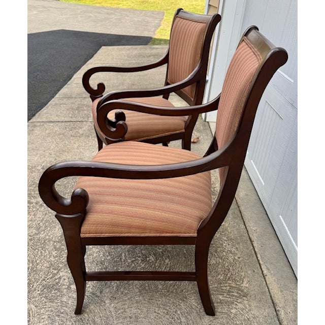 Hollywood Regency Pair of Empire Style Armchairs by Michael Thomas For Sale - Image 3 of 6