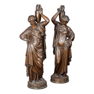 J. L. Maillet, Figurative Sculptures, Late 1800s, Bronzes, Set of 2 For Sale