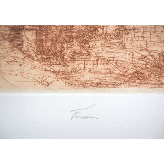 Jean Michel Mathieux-Marie, Roman Forum, Original Etching For Sale - Image 6 of 8