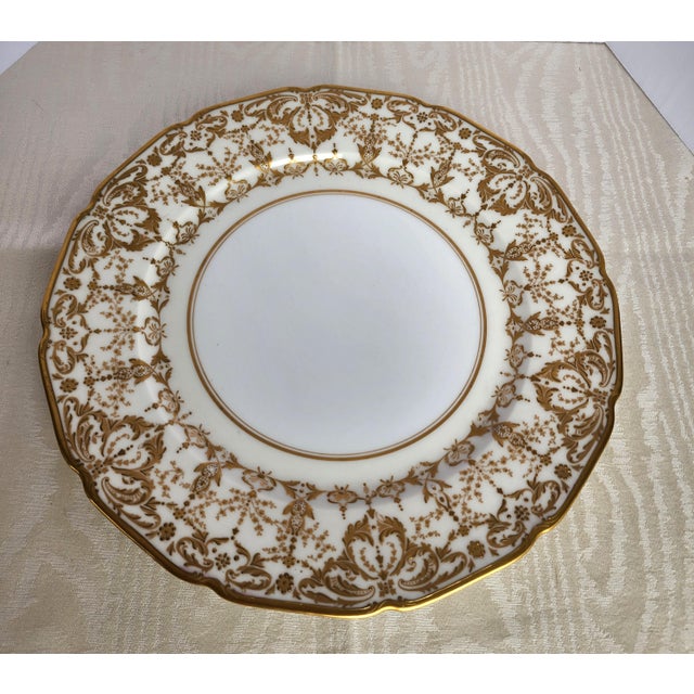 Antique Gilded Age Wm. Guerin Limoges Gold Encrusted Dinner Plates - Set of 11 For Sale - Image 11 of 18