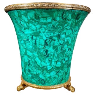 Wine Cooler in Malachite, 1950s For Sale