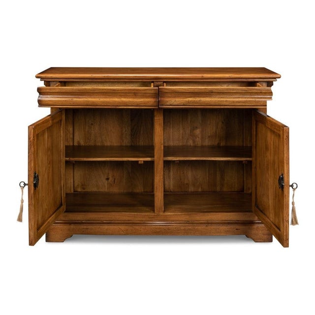 Traditional Continental Buffet Cabinet in Fruitwood Finish For Sale - Image 3 of 12
