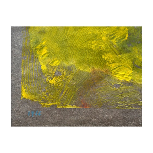 1960s Mid 20th Century "Edge of the Forest" Landscape Gouache Painting by Fritz Blumenthal, Framed For Sale - Image 5 of 6