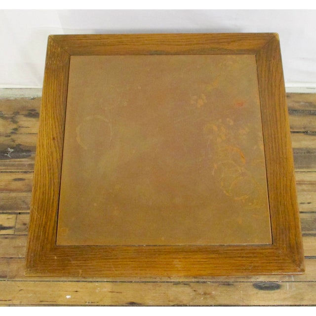 Rustic Mid 20th Century Romweber Viking Oak Copper Top Plant Stand For Sale - Image 3 of 6