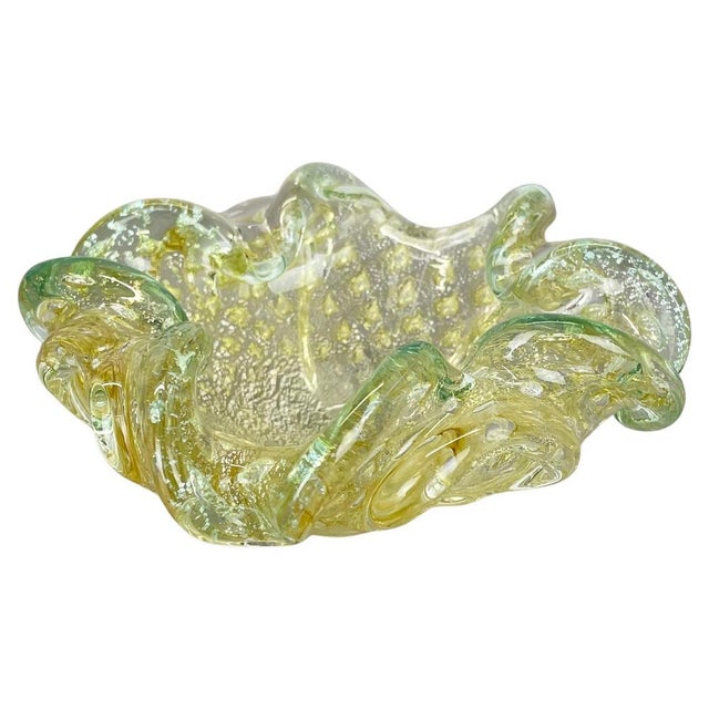 Murano Glass Flakes Bowl or Ashtray attributed to Barovier & Toso, Italy, 1970s For Sale - Image 17 of 17