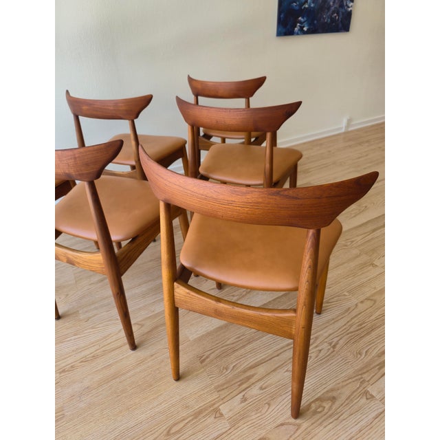 1960s Elm Chairs by Arne Wahl Iversen, 1960s, Set of 6 For Sale - Image 5 of 9