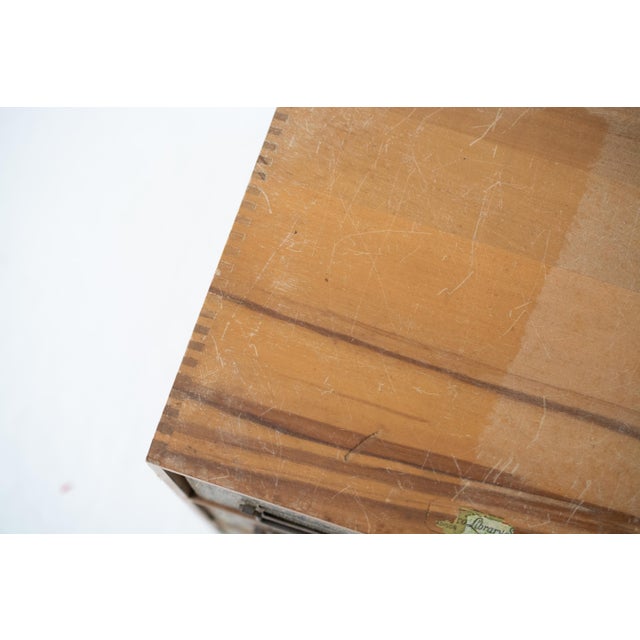 Brown 1960s Midcentury Apothecary Card Catalog Cabinet For Sale - Image 8 of 11