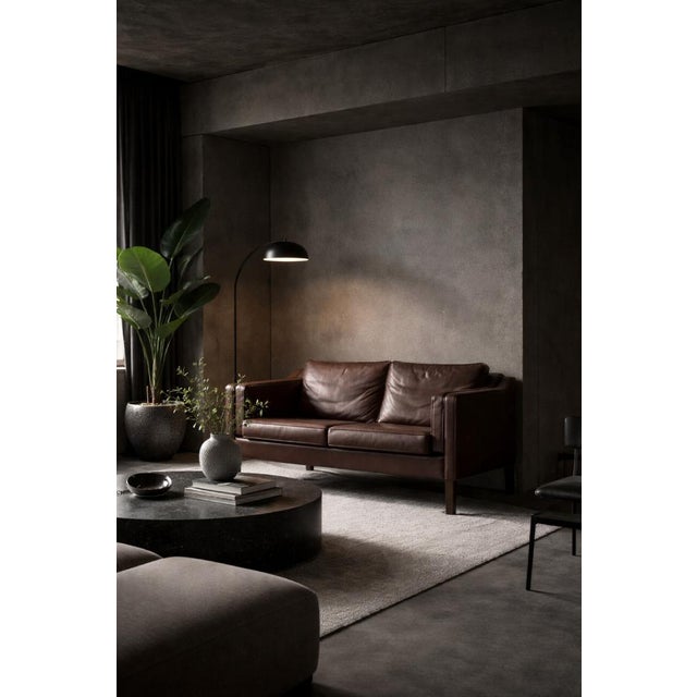 Vintage Scandinavian Brown Leather Sofa, 1970s For Sale - Image 12 of 18