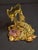 Vintage 1970s Copa Brazil Brutalist Hebrew Chai Brass & Amethyst Sculpture For Sale - Image 4 of 7