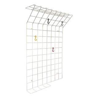 Mid-Century Modern German Minimalist White String Coat Rack, 1960s For Sale