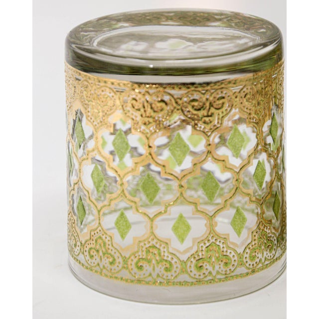 Vintage Set of Old Fashioned Valencia by Culver With 22-Karat Gold For Sale - Image 11 of 14