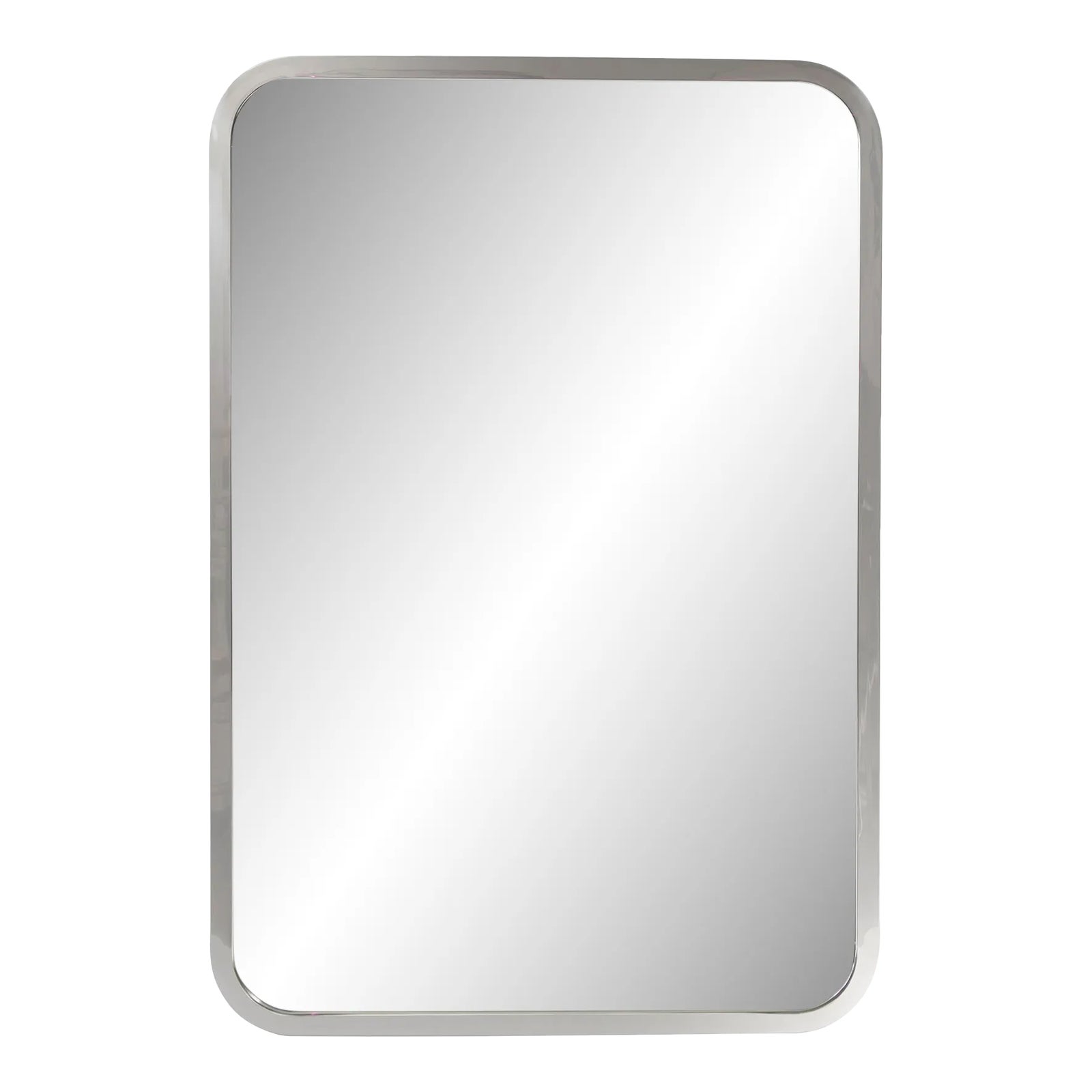 Simone Rectangular Stainless Steel Mirror | Chairish