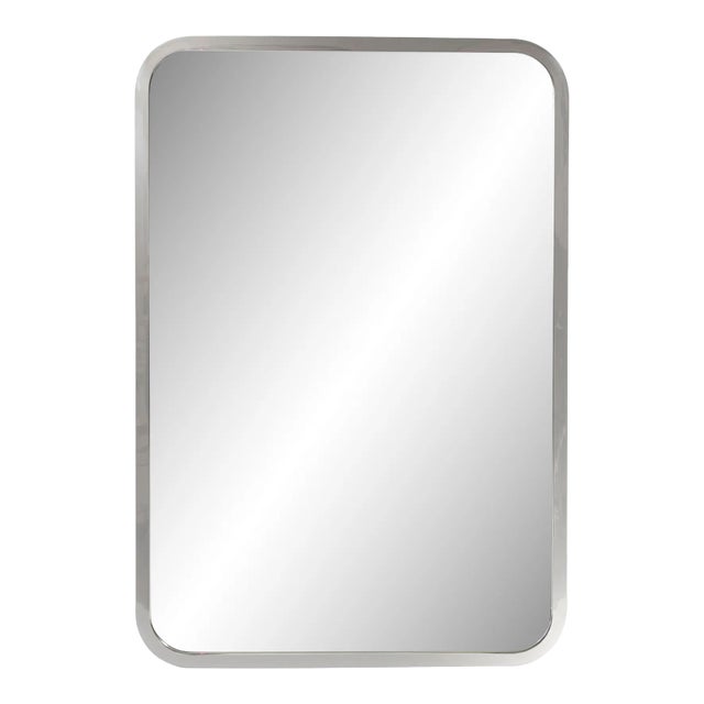 Simone Rectangular Stainless Steel Mirror For Sale