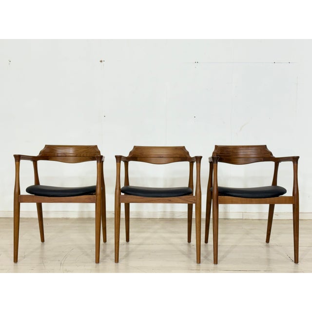 Danish Style Dining Chairs, Set of 3 For Sale - Image 4 of 13