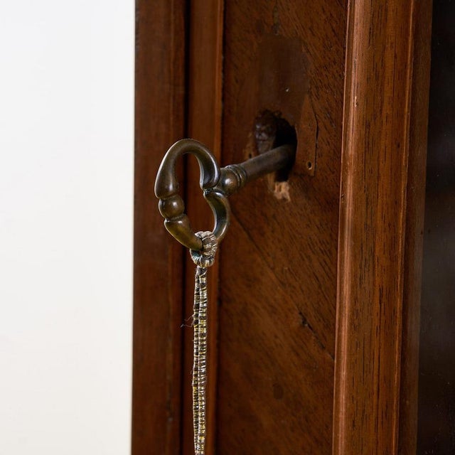 Brown Antique Bookcase with Cut Glass For Sale - Image 8 of 16